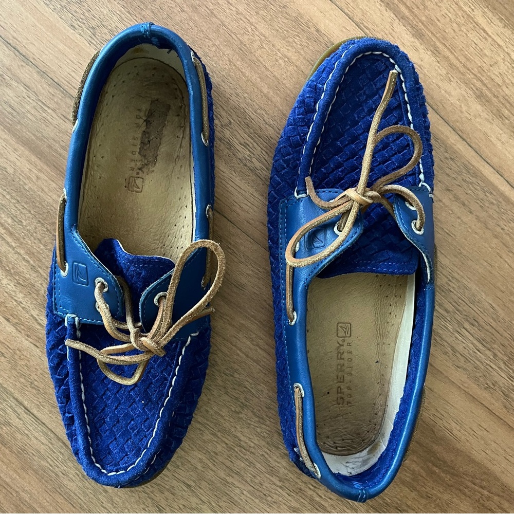 Sperry Blue Boat Shoes Suede